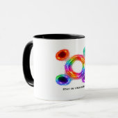 Energy Ring Coffee Mug – Abstract Color Circle Des マグカップ (正面左)