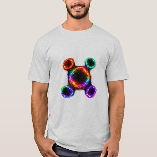 Energy Ring Galaxy Shirt – Abstract Plasma Orb Cir Tシャツ (正面)