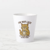 Energy-Saving Mode Cat Latte Mug カフェラテマグ (正面)
