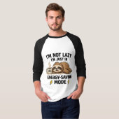 Energy Saving Mode – Funny Lazy Mood T-Shirt Tシャツ (正面フル)