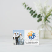 Energy Techロゴ | パネル太陽の 名刺 (スタンド正面)