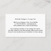 Energy Techロゴ | パネル太陽の 名刺 (裏面)