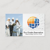 Energy Techロゴ | パネル太陽の 名刺 (正面)