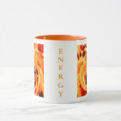 Energy Yellow Roses 11oz Two-Tone Mug Orange マグカップ (中央)