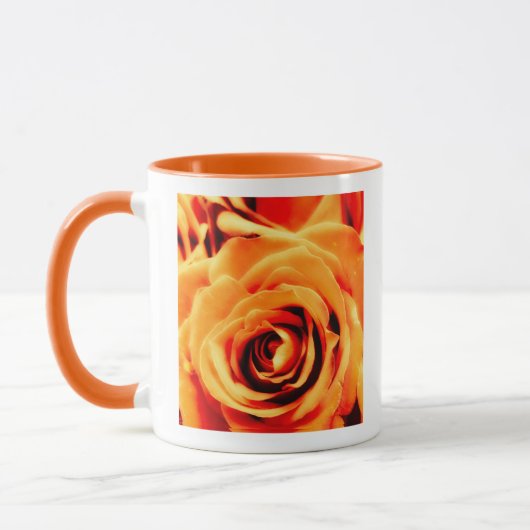Energy Yellow Roses 11oz Two-Tone Mug Orange マグカップ (左)