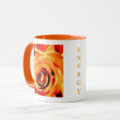 Energy Yellow Roses 11oz Two-Tone Mug Orange マグカップ (正面左)