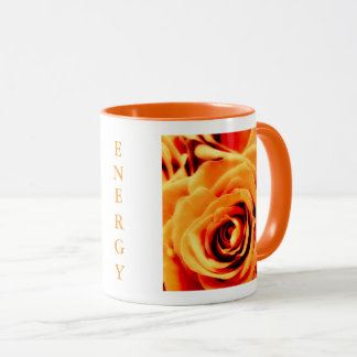Energy Yellow Roses 11oz Two-Tone Mug Orange マグカップ