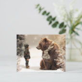 Enfant et ours ポストカード (スタンド正面)