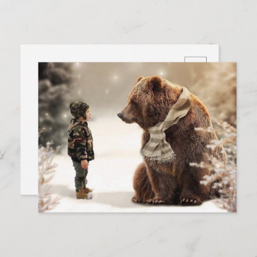 Enfant et ours ポストカード (正面/裏面)