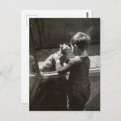 Enfant et son chat - Willy Ronis ポストカード (正面/裏面)