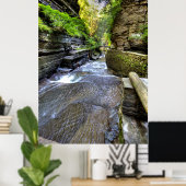 Enfield Glen、Robert H Treman州パーク、NY ポスター (ホームオフィス)