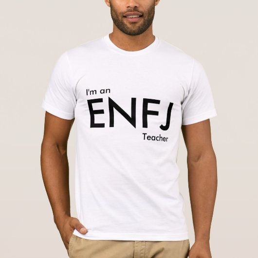 ENFJカスタム先生 – パーソナリティ・タイプ Tシャツ (正面)