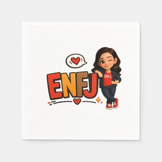 ENFJ スタンダードカクテルナプキン (正面)