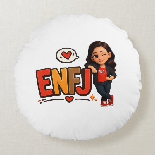 ENFJ ラウンドクッション (正面)