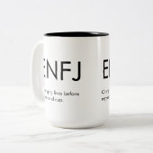 ENFJ Changing lives Mug Gift ツートーンマグカップ (正面左)