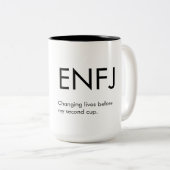 ENFJ Changing lives Mug Gift ツートーンマグカップ (正面右)