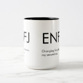 ENFJ Changing lives Mug Gift ツートーンマグカップ (中央)