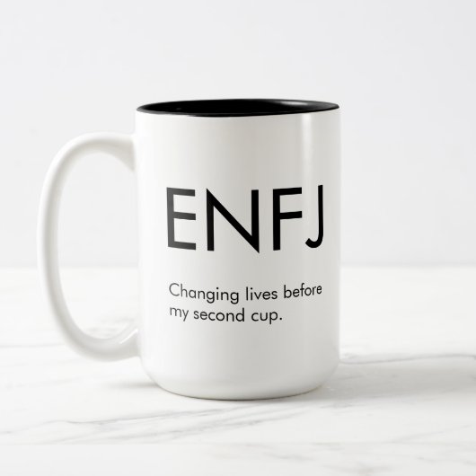 ENFJ Changing lives Mug Gift ツートーンマグカップ (左)