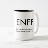 ENFPが会話を始めたマグカップギフト ツートーンマグカップ (正面右)