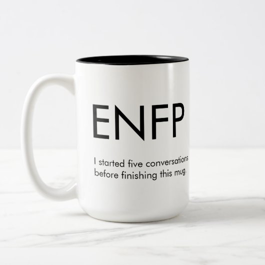 ENFPが会話を始めたマグカップギフト ツートーンマグカップ (左)