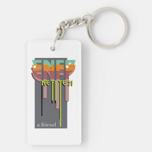 ENFPパーソナリティ・タイプ、MBTのチャンピオンとネット キーホルダー (裏面)