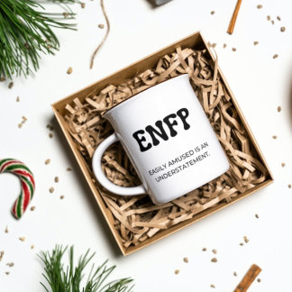 ENFP MBTIおもしろい引用文とブラック文字 コーヒーマグカップ