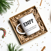 ENFP MBTIおもしろい引用文とブラック文字 コーヒーマグカップ