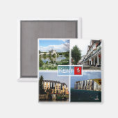 ENG006 LEEDS CASTLE, TUNBRIDGE 王室の WE, Dover, マグネット (正面/裏面)