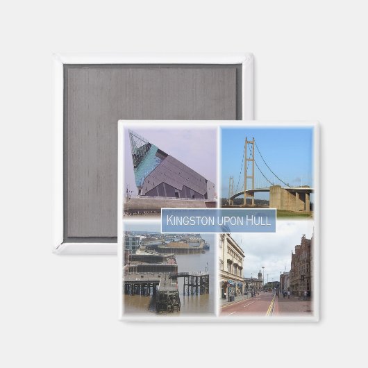 ENG017 KINGSTON on HULL, Yorkshire,冷蔵庫 マグネット (正面/裏面)