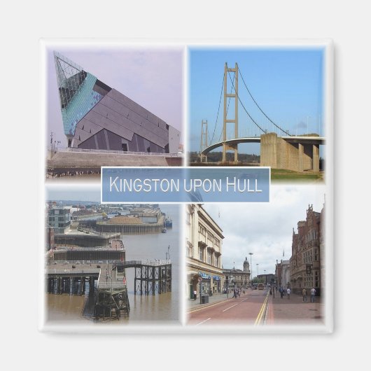 ENG017 KINGSTON on HULL, Yorkshire,冷蔵庫 マグネット (正面)