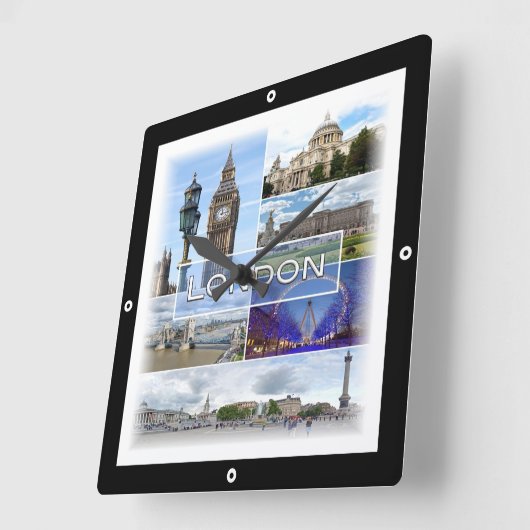 ENG025 LONDON, Big Ben, Westminster, スクエア壁時計 (傾斜)