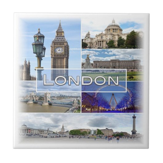 ENG025 LONDON, Big Ben, Westminster, タイル (正面)