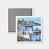ENG027 LIVERPOOL，イギリス，ヨーロッパ，冷蔵庫 マグネット (正面/裏面)