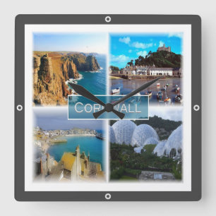 ENG028 CORNWALL,イングランド,ヨーロッパ, スクエア壁時計
