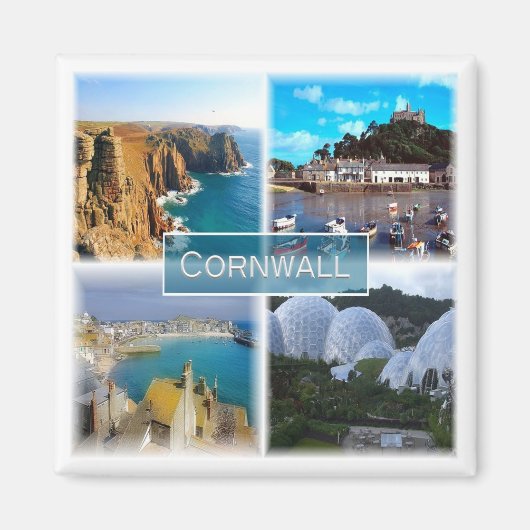 ENG028 CORNWALL，イングランド，ヨーロッパ，冷蔵庫 マグネット (正面)