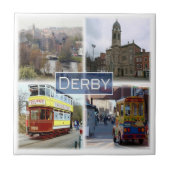 ENG033 DERBY，イングランド，ヨーロッパ，冷蔵庫 タイル (正面)