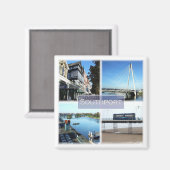 ENG035 SOUTHPORT，イングランド，ヨーロッパ，冷蔵庫 マグネット (正面/裏面)