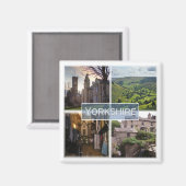 ENG040 YORKSHIRE，イギリス，ヨーロッパ，冷蔵庫 マグネット (正面/裏面)