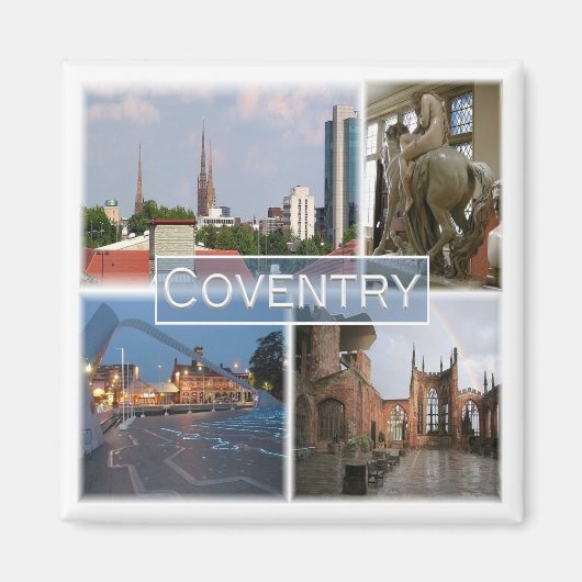 ENG042 COVENTRY，イギリス，ヨーロッパ，冷蔵庫 マグネット (正面)