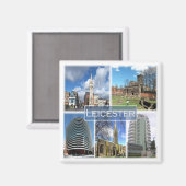 ENG044 LEICESTER，イギリス，ヨーロッパ，冷蔵庫 マグネット (正面/裏面)