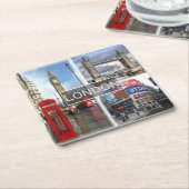 ENG048 LONDON,イギリス,ヨーロッパ, スクエアペーパーコースター (アングル)