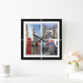 ENG048 LONDON,イギリス,ヨーロッパ, スクエア壁時計 (ホーム)
