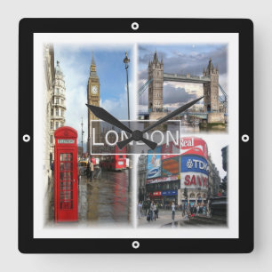ENG048 LONDON,イギリス,ヨーロッパ, スクエア壁時計