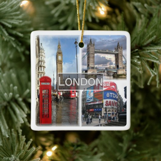 ENG048 LONDON,イギリス,ヨーロッパ, セラミックオーナメント (ツリー)