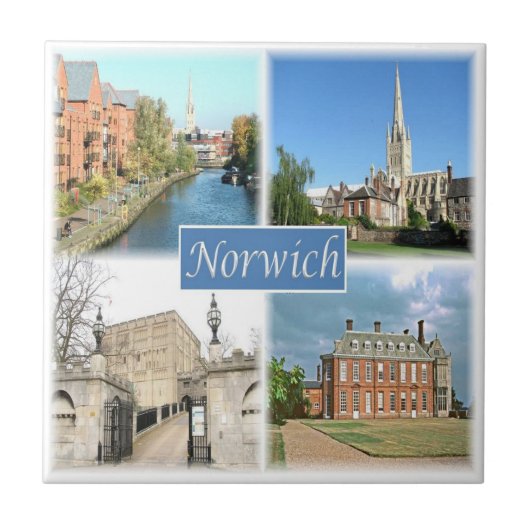 ENG054 NORWICH NORFOLK，イギリス， タイル (正面)