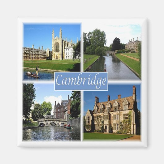 ENG058 CAMBRIDGE，イングランド，ヨーロッパ，冷蔵庫 マグネット (正面)