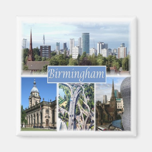 ENG059 BIRMINGHAM，イギリス，ヨーロッパ，冷蔵庫 マグネット (正面)