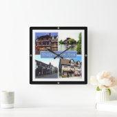 ENG060 STRATFORD ON AVON, England Europe スクエア壁時計 (ホーム)