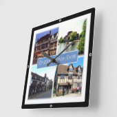 ENG060 STRATFORD ON AVON, England Europe スクエア壁時計 (傾斜)