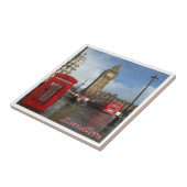 ENG063 LONDON BIG BEN, Double Decker Bus, タイル (側面)